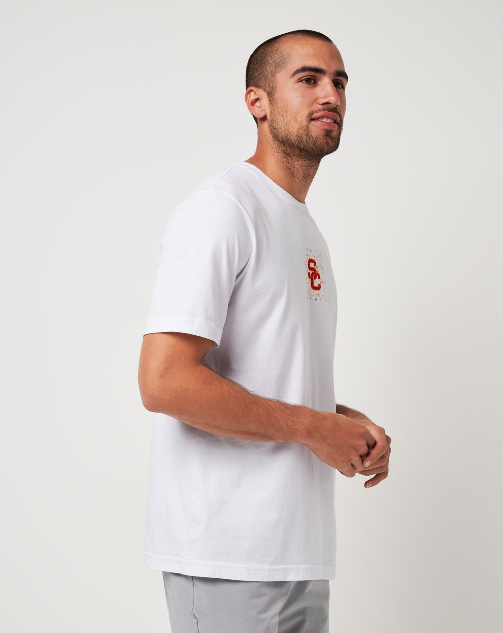 USC School Spirit Tee Men|Game Day|New/White