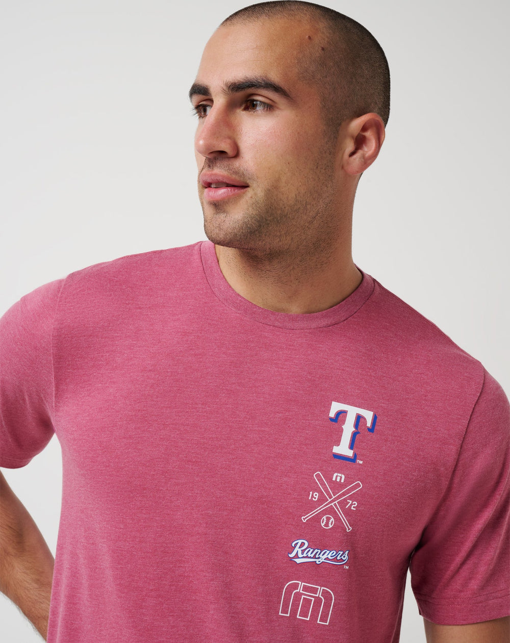 Texas Rangers Sunset Slam 2.0 Tee Men|New/Heather Red