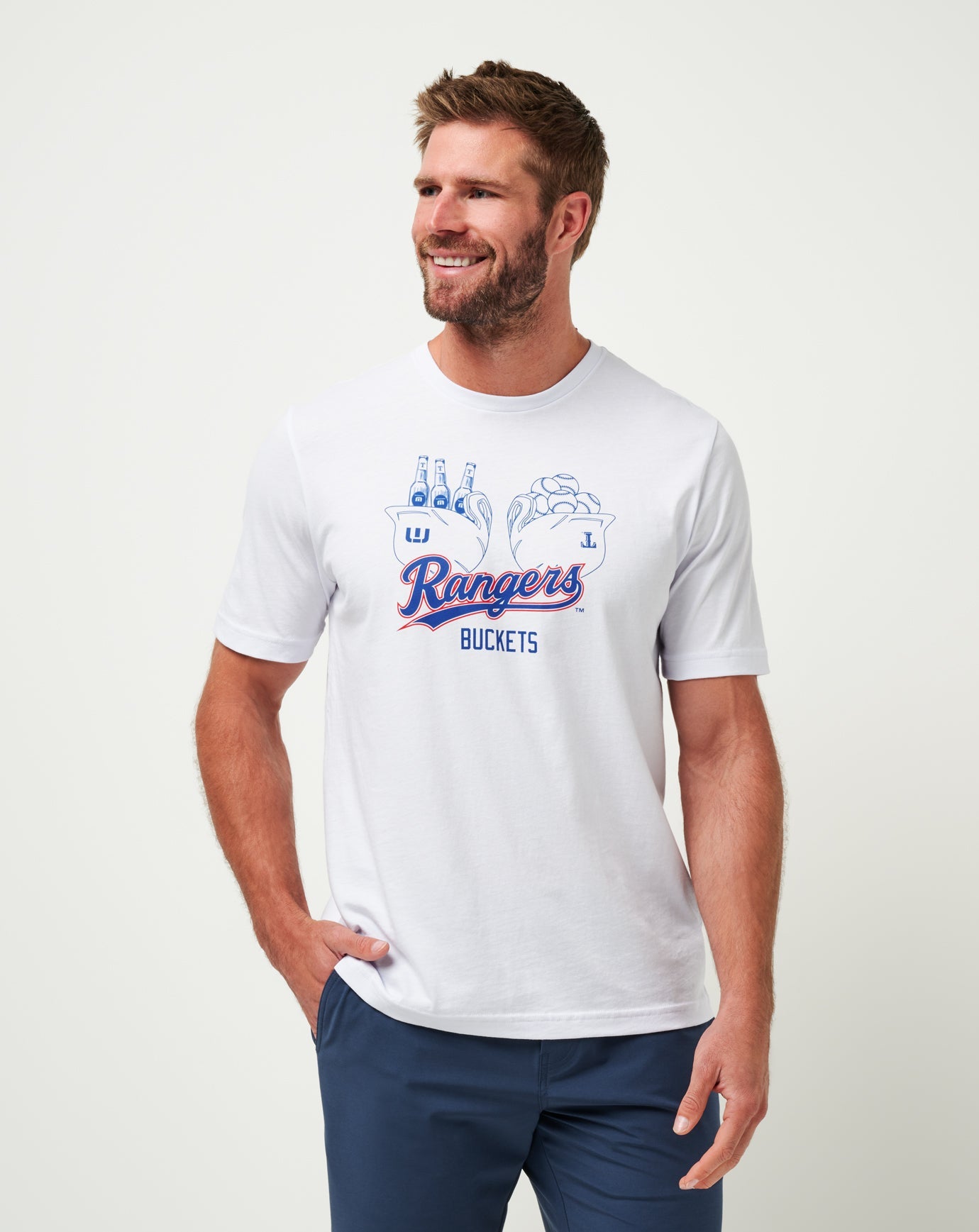 Texas Rangers Strike One Tee Men|New/White