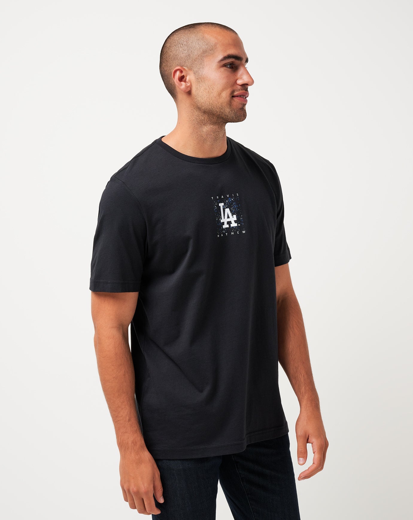 Los Angeles Dodgers In The Dugout Tee Men|Game Day|New/Black