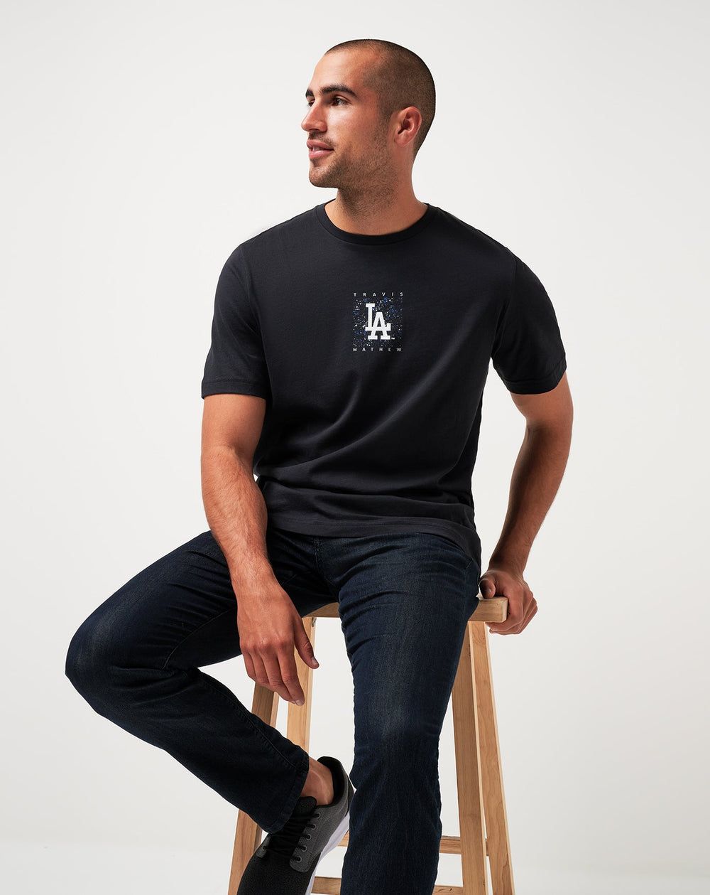 Los Angeles Dodgers In The Dugout Tee Men|Game Day|New/Black