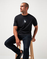 Los Angeles Dodgers In The Dugout Tee Men|Game Day|New/Black