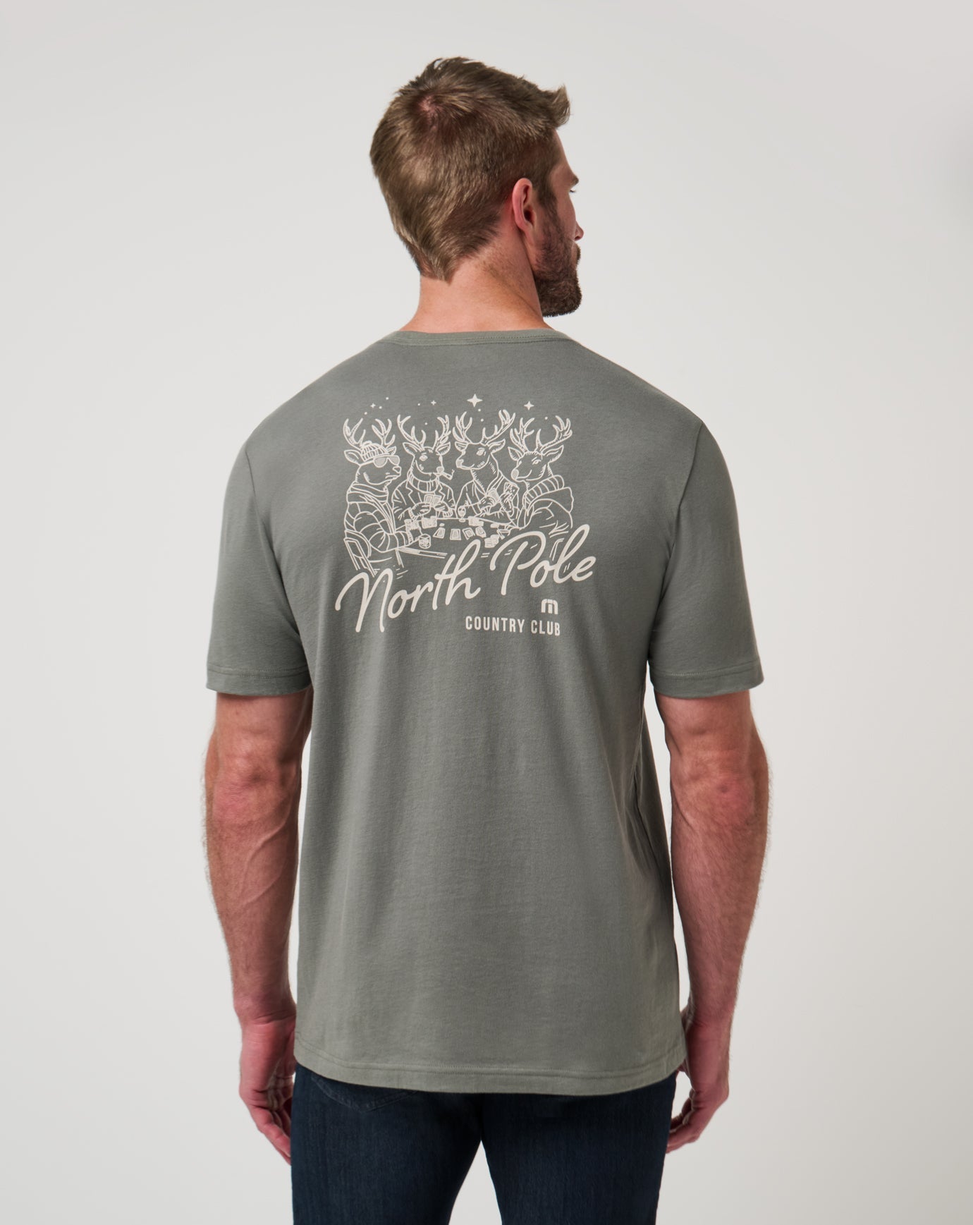 Run Rudolph Tee Men/Dark Olive