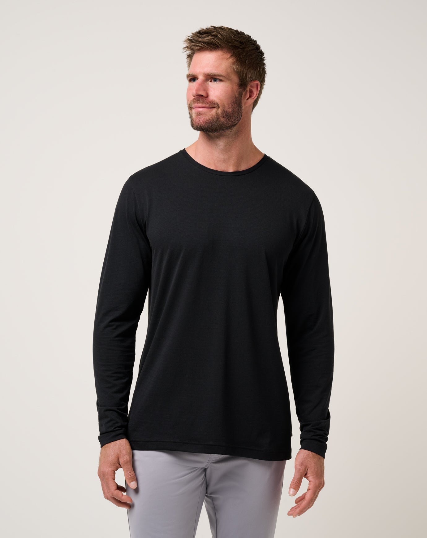 Performance Jersey Long Sleeve Tee Men/Black