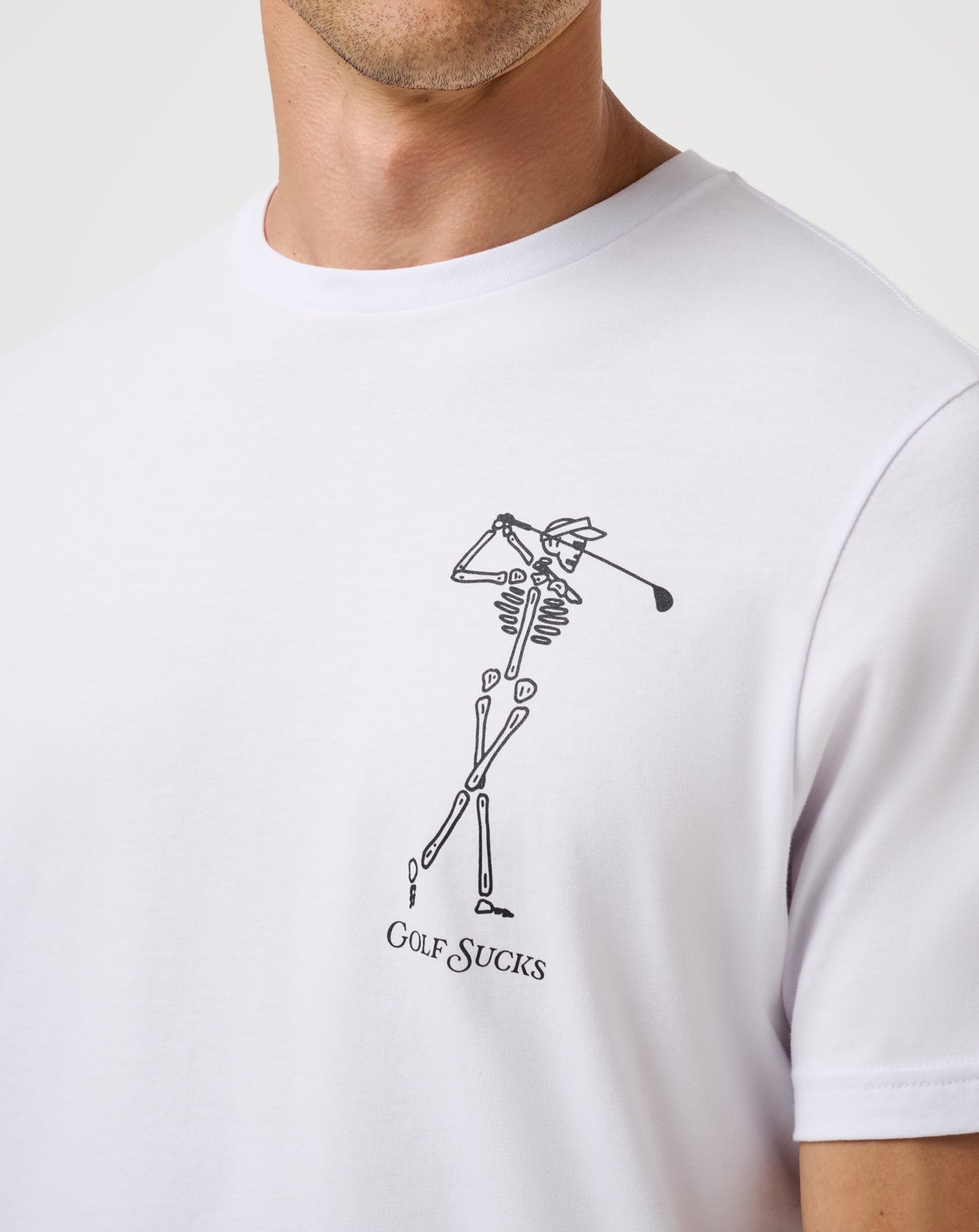 Golf Sucks Tee Men/White