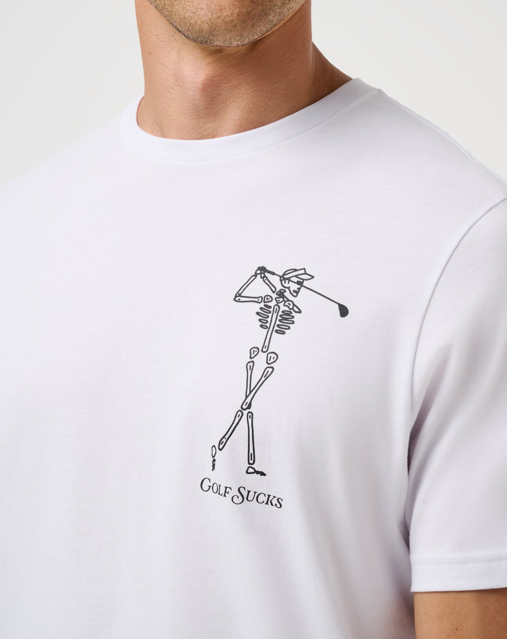 Golf Sucks Tee Men/White
