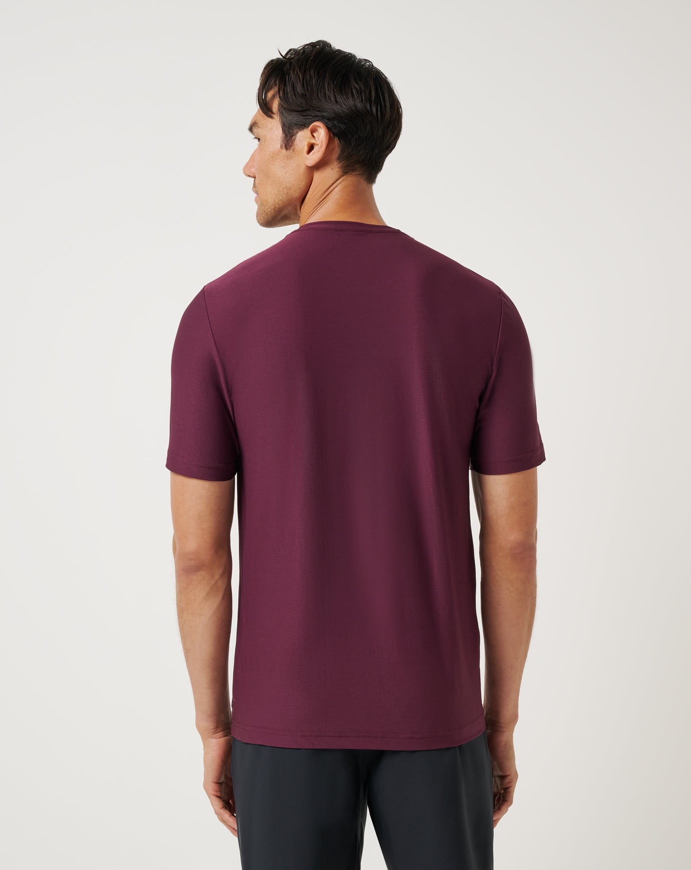 First Day Active Tee Men/Mauve Wine
