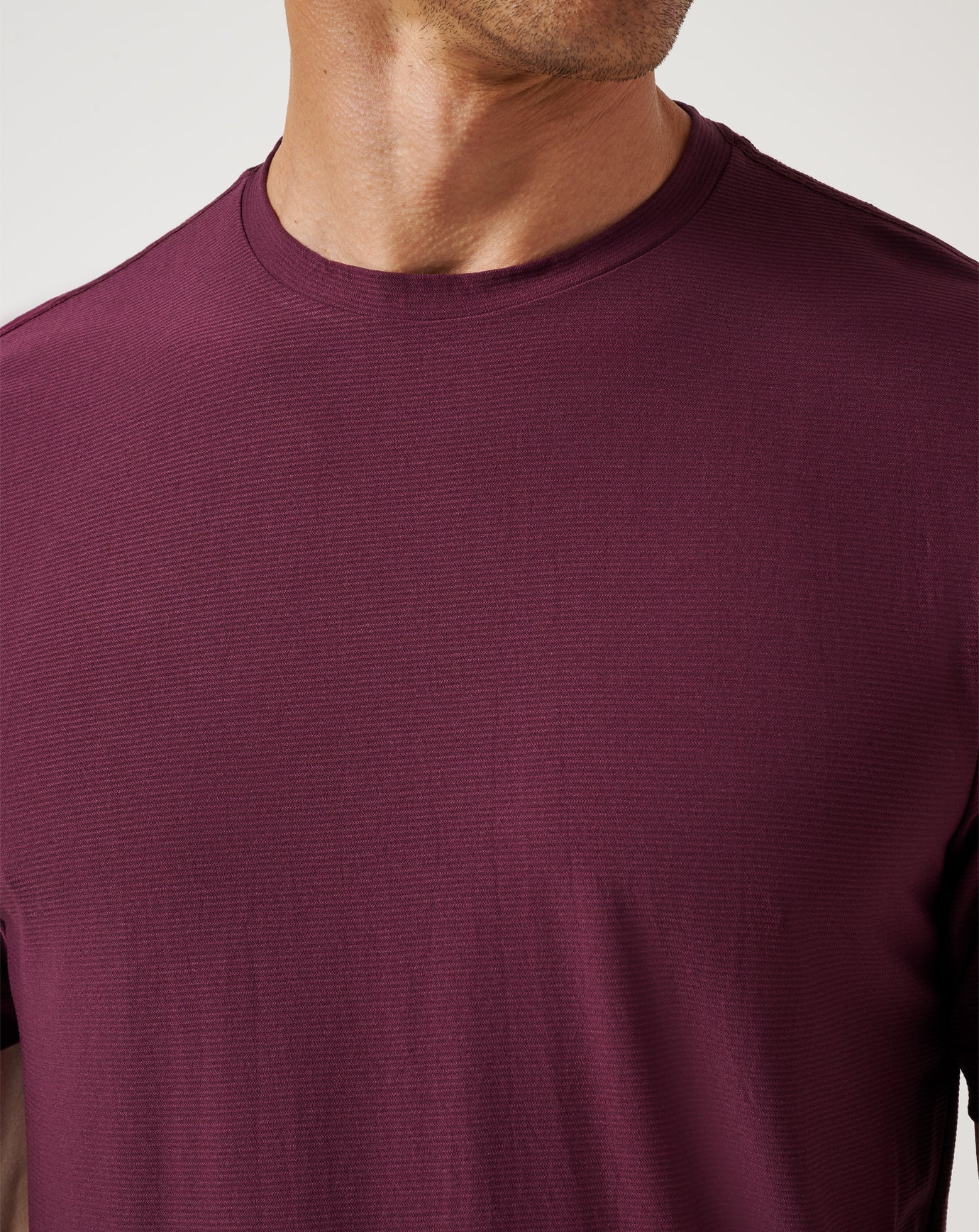 First Day Active Tee Men/Mauve Wine