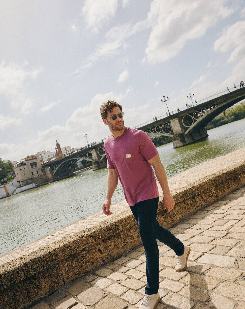 TM Beach Pocket Tee Men/Damson