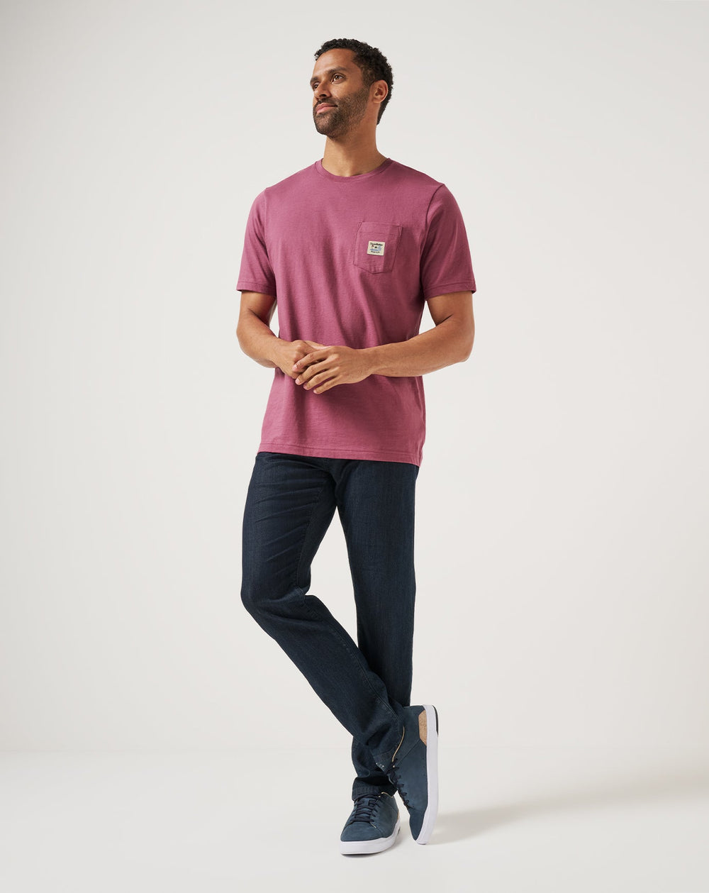 TM Beach Pocket Tee Men/Damson