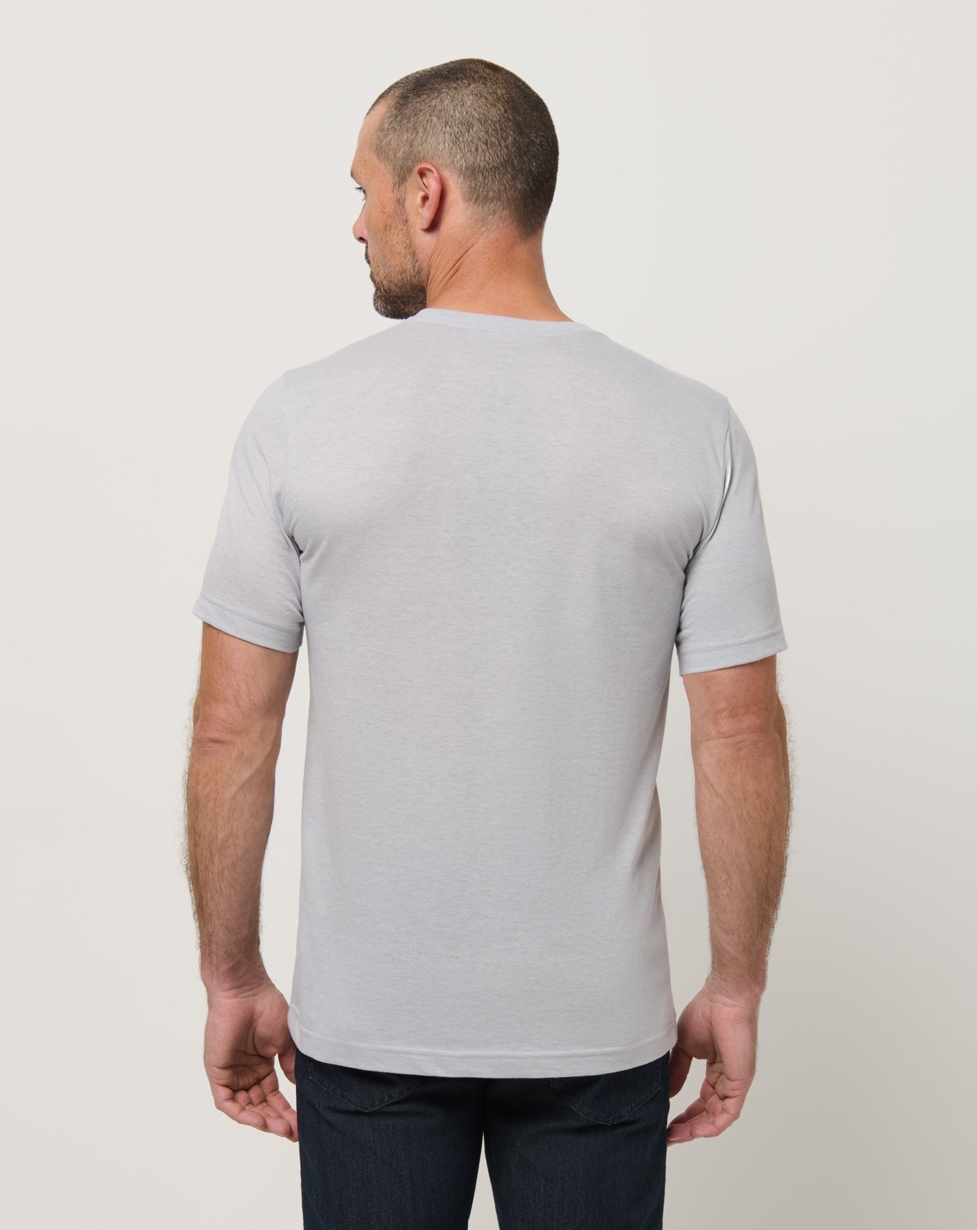 Short Layover Tee Men/Heather Light Grey