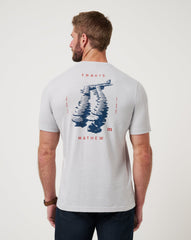 Travel Diary Tee Men/Heather Light Grey