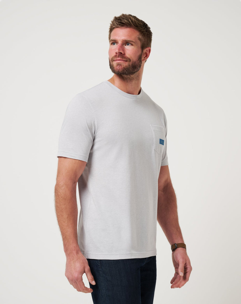 Travel Diary Tee Men/Heather Light Grey