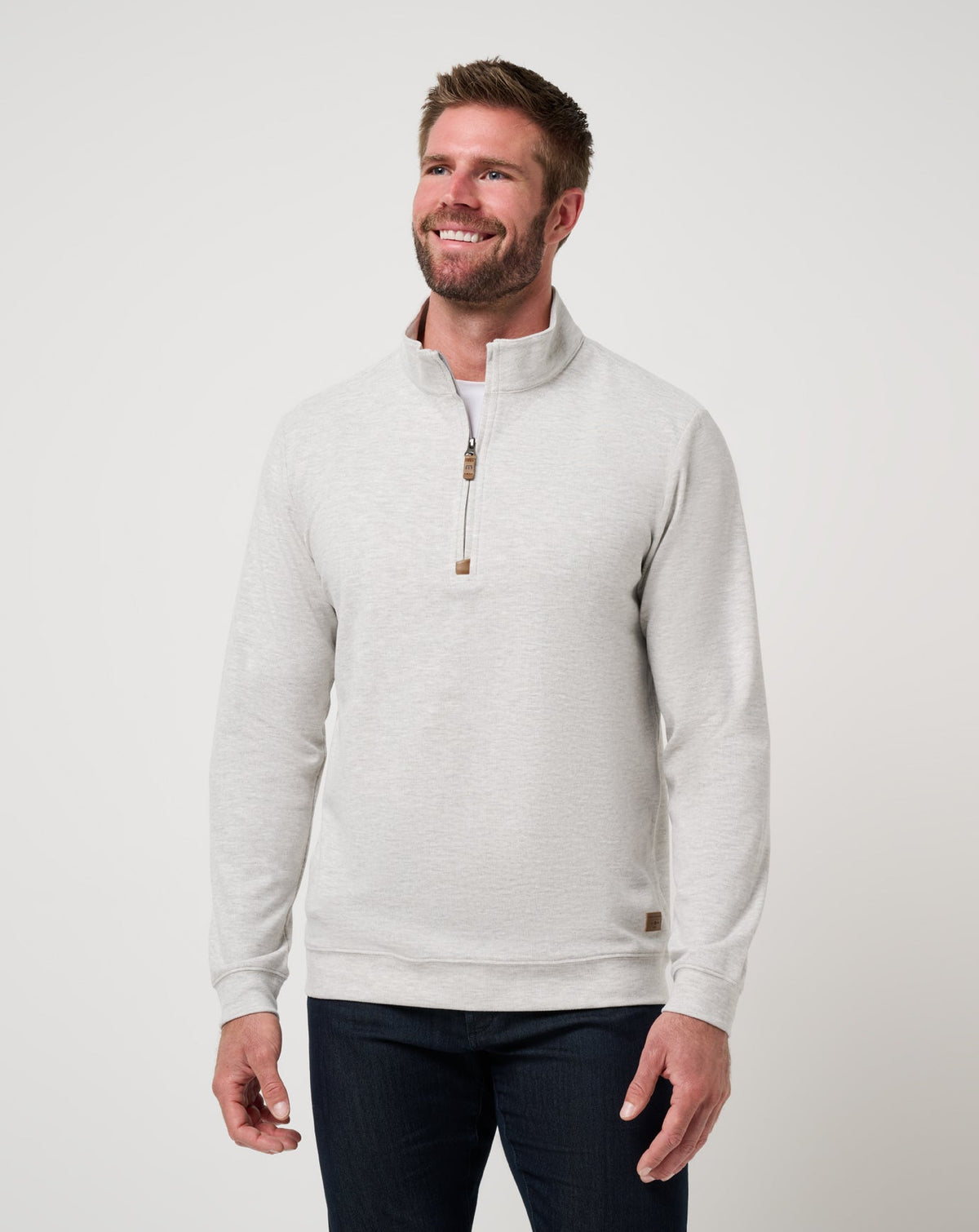 Cloud Sweater Quarter Zip Men/Heather Grey