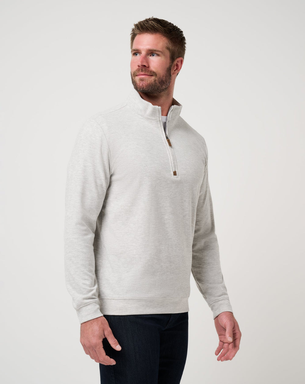 Cloud Sweater Quarter Zip Men/Heather Grey