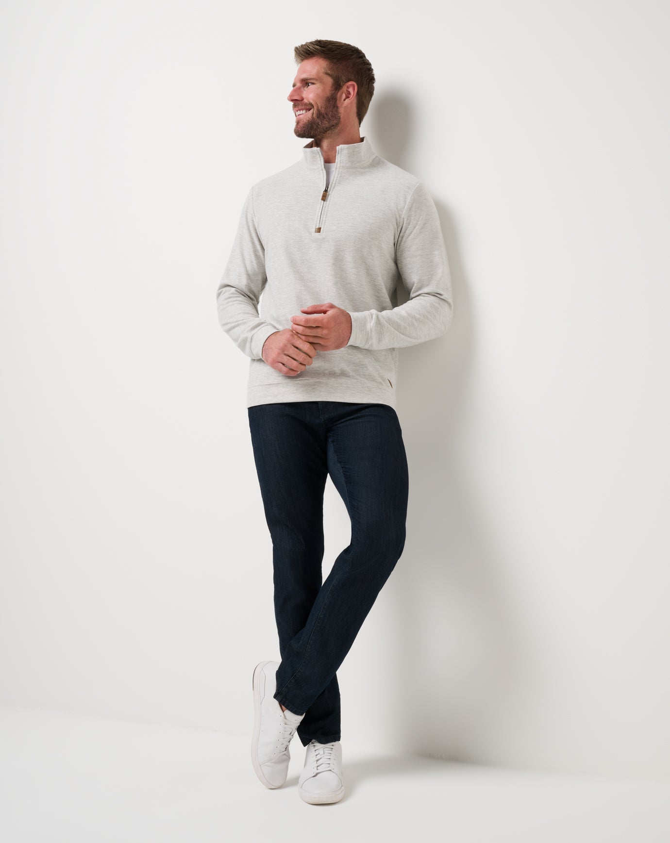 Cloud Sweater Quarter Zip Men/Heather Grey