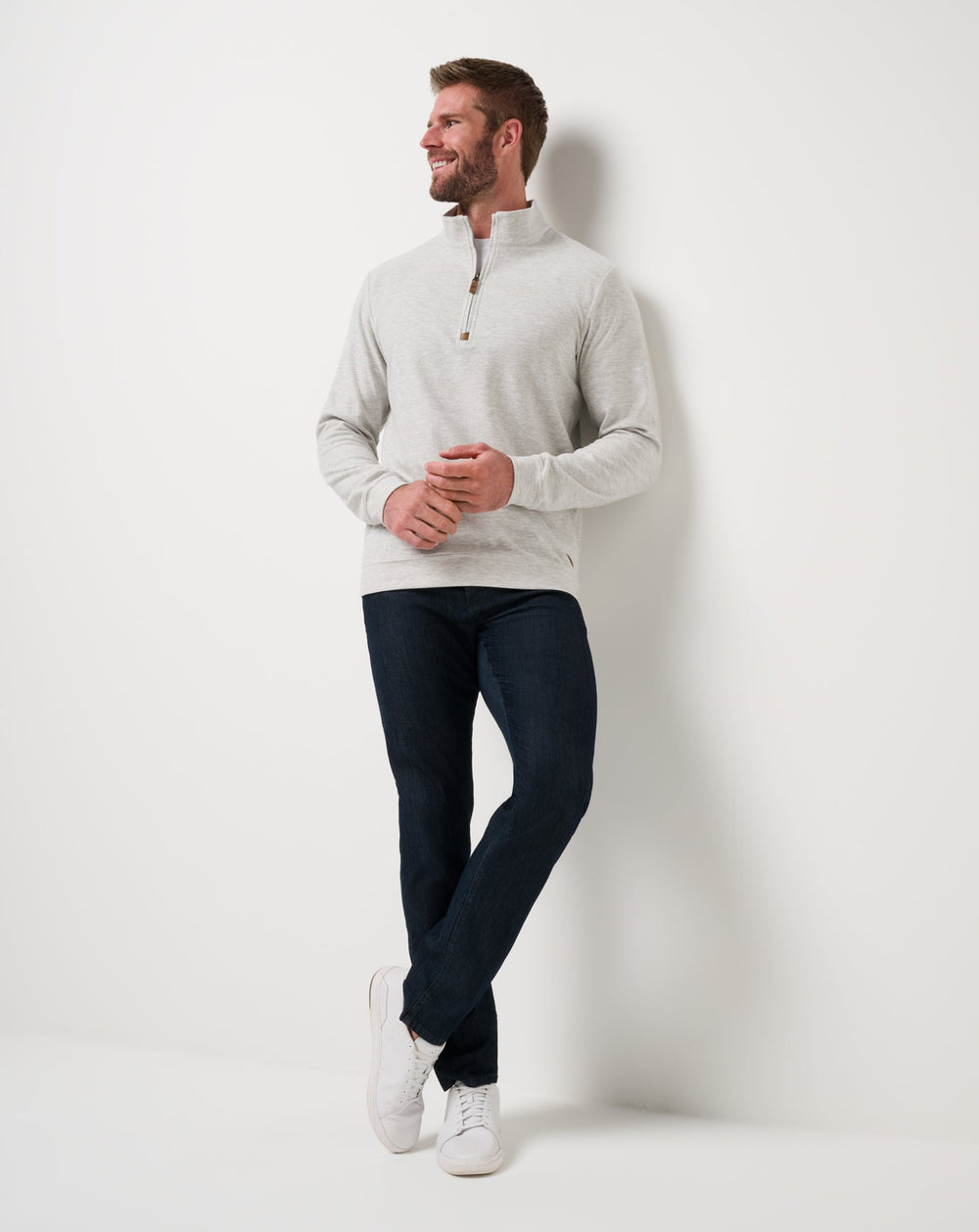 Cloud Sweater Quarter Zip Men/Heather Grey