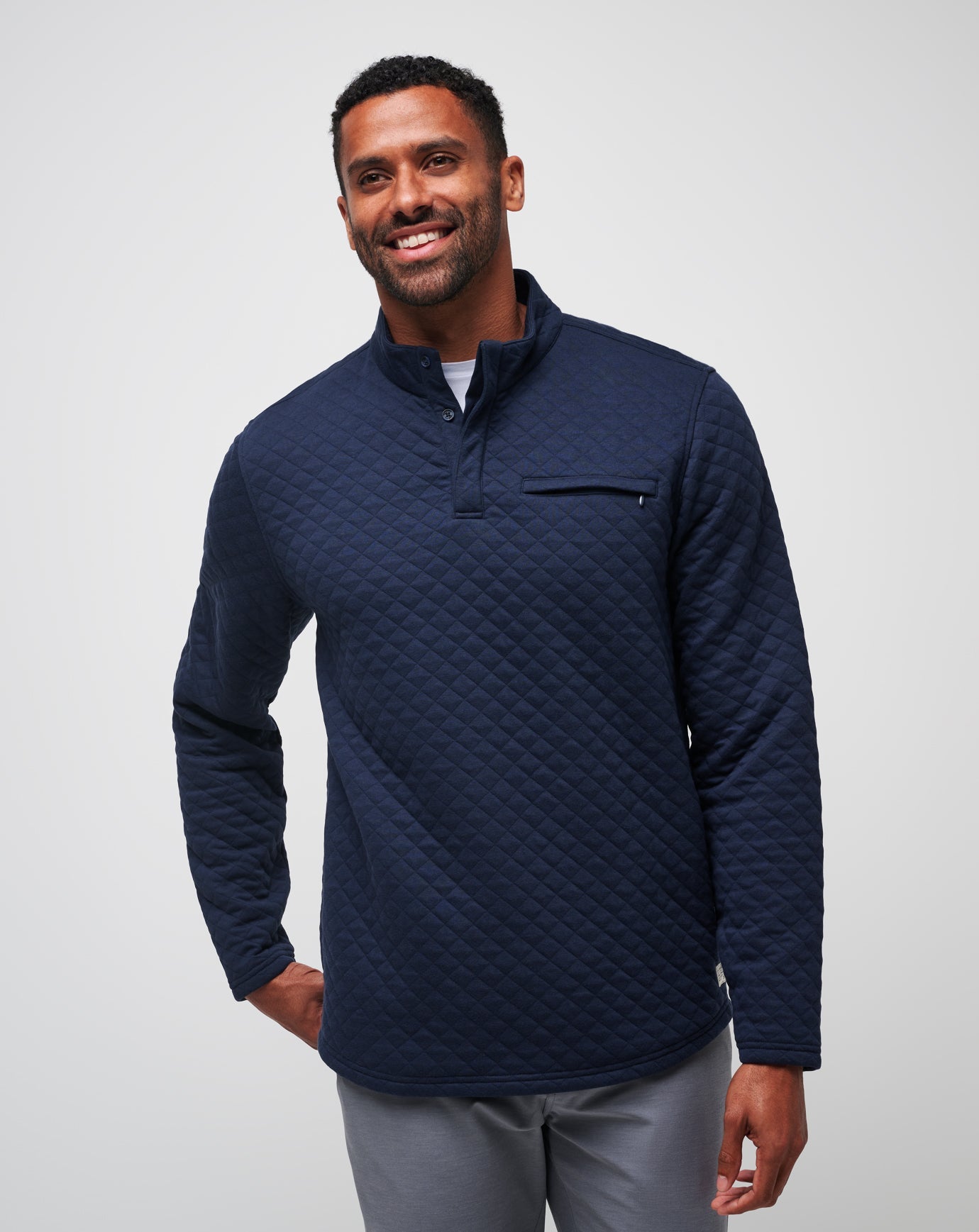 Transatlantic Quarter Zip Men/Total Eclipse