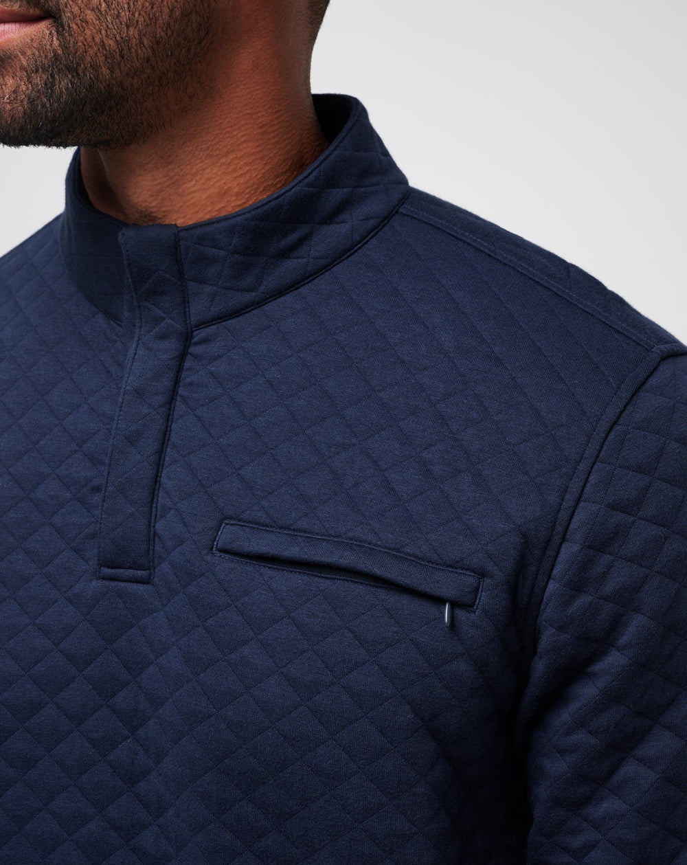 Transatlantic Quarter Zip Men/Total Eclipse