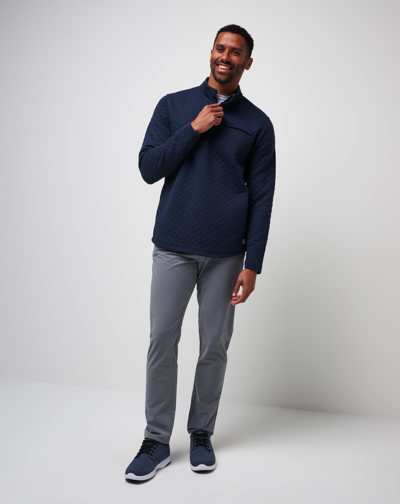 Transatlantic Quarter Zip Men/Total Eclipse
