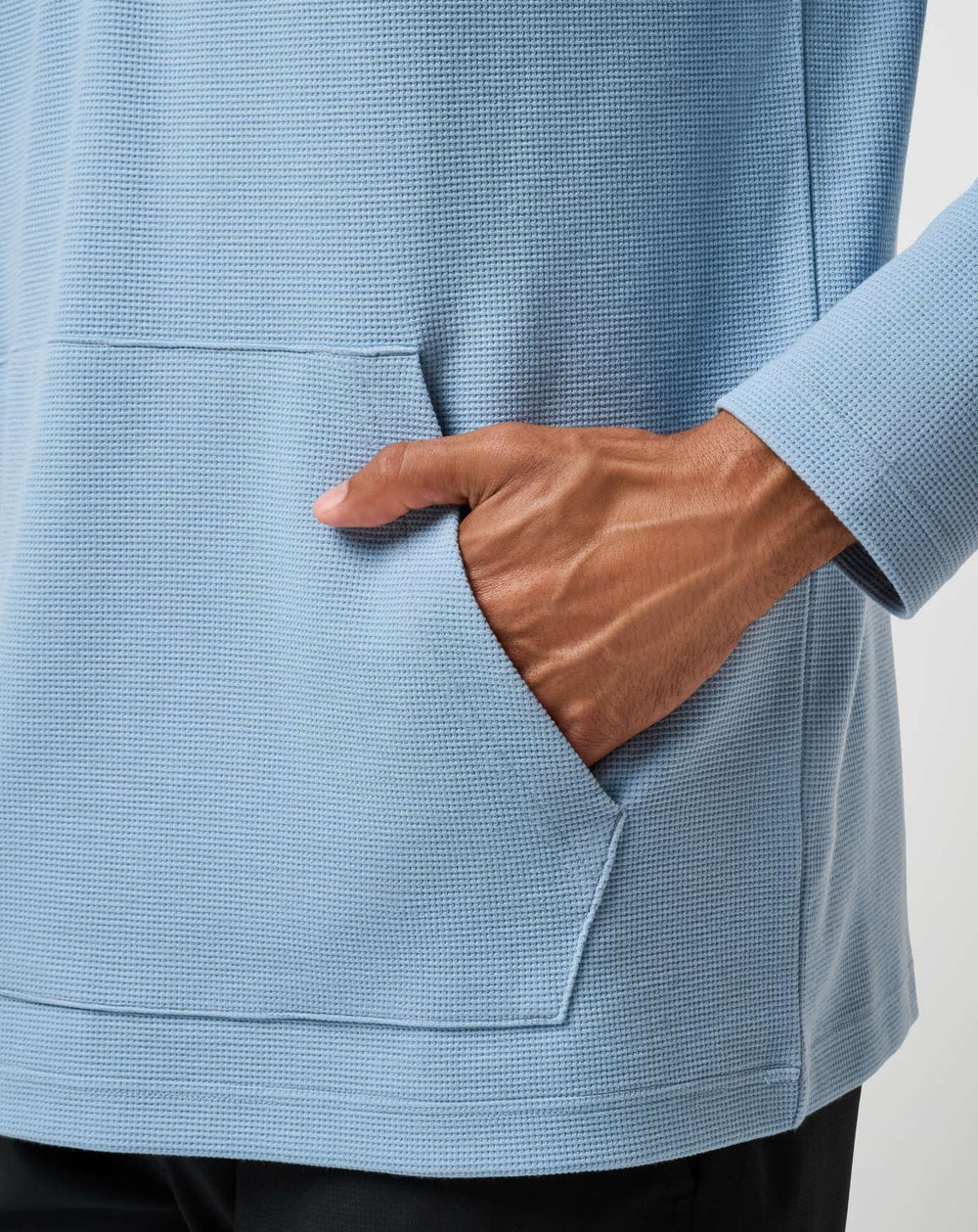Performance Waffle Quarter Zip Men|Golf/Dusty Blue