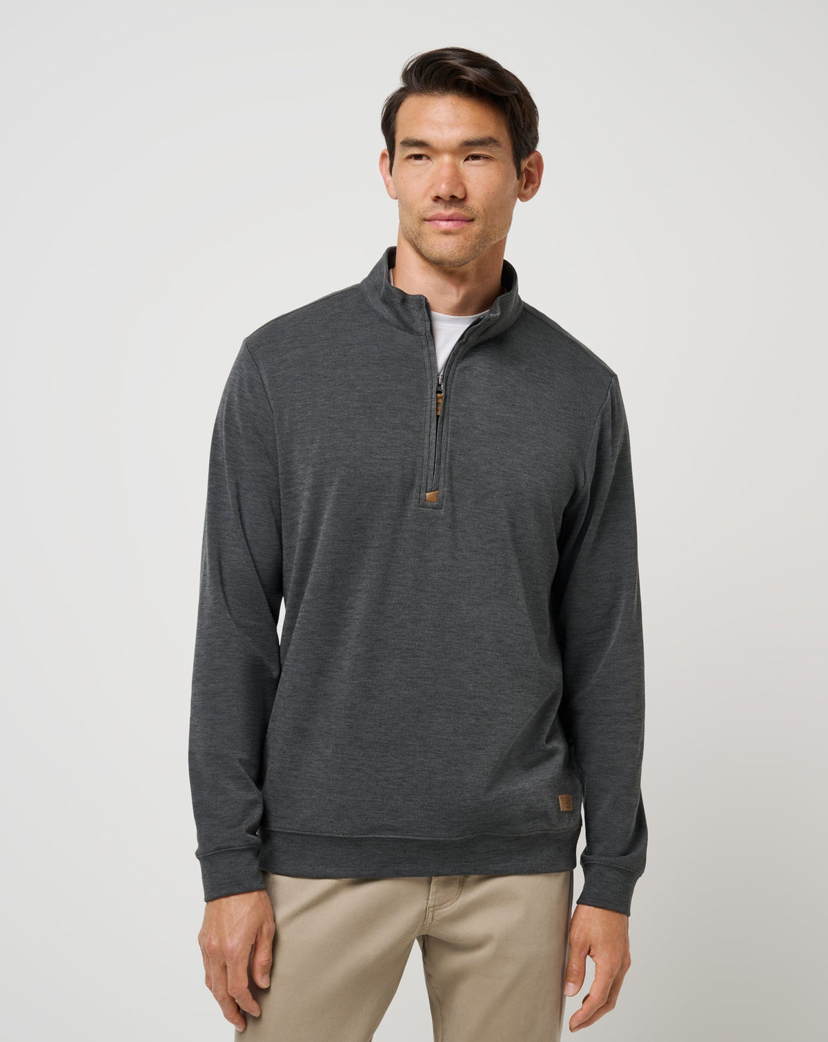 Cloud Sweater Quarter Zip Men/Heather Black