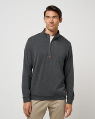 Cloud Sweater Quarter Zip Men/Heather Black