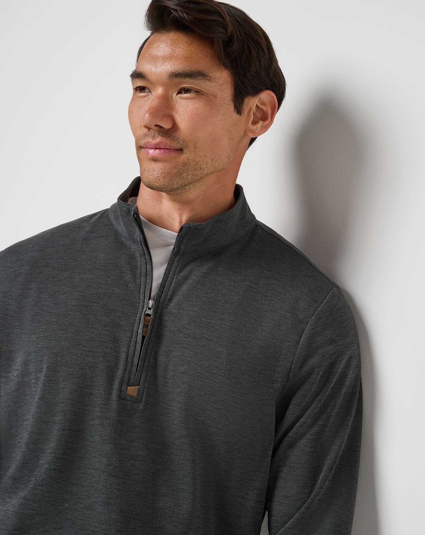 Cloud Sweater Quarter Zip Men/Heather Black