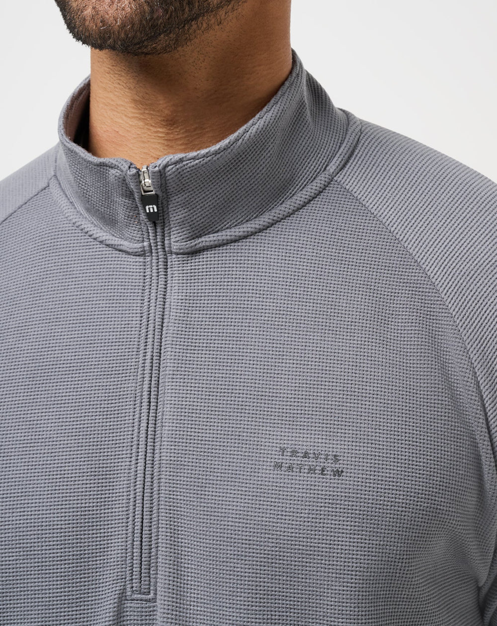 Performance Waffle Quarter Zip Men|Golf/Quiet Shade