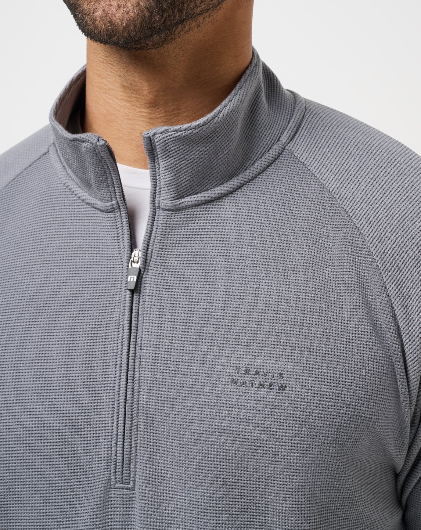 Performance Waffle Quarter Zip Men|Golf/Quiet Shade