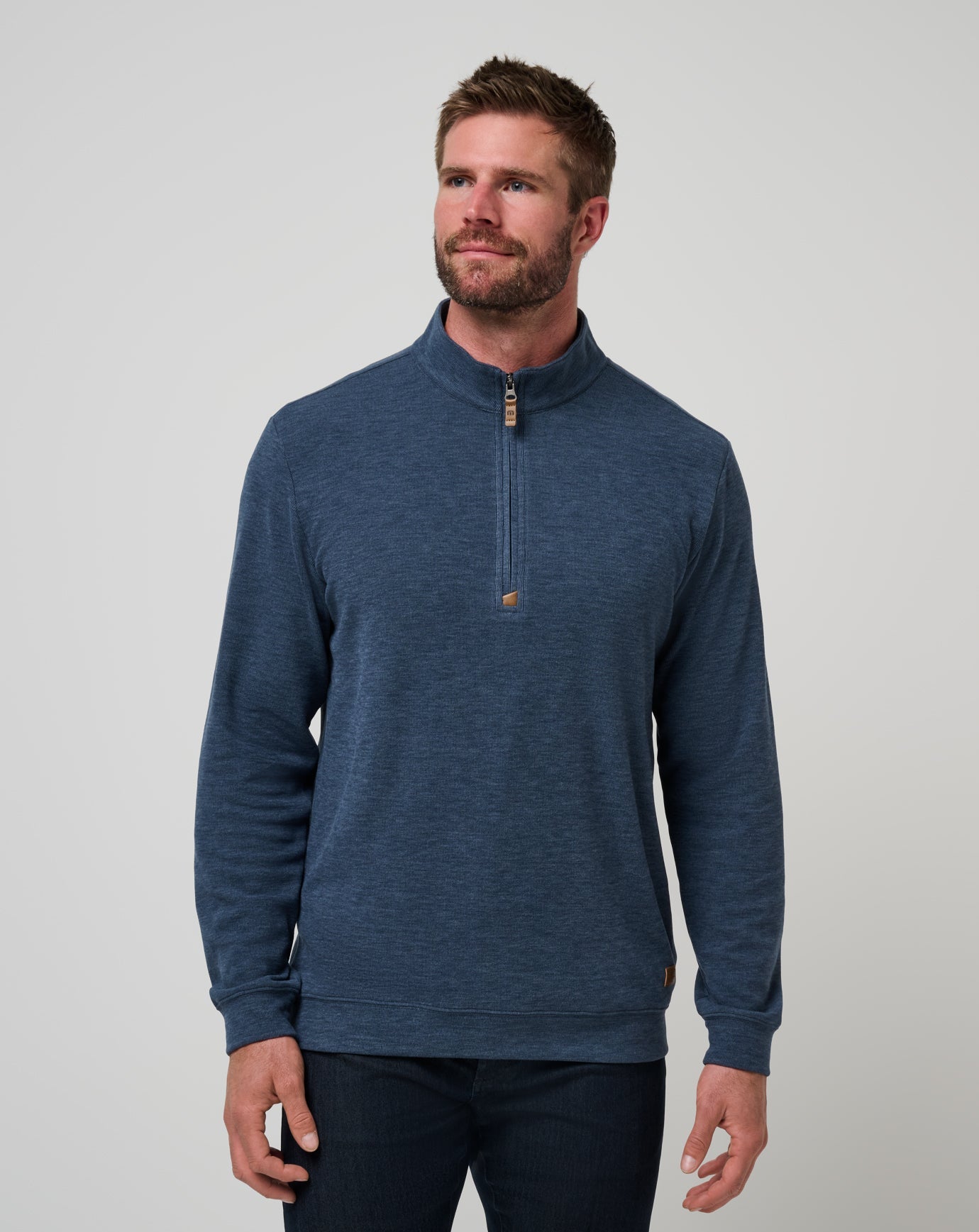 Cloud Sweater Quarter Zip Men/Heather Navy
