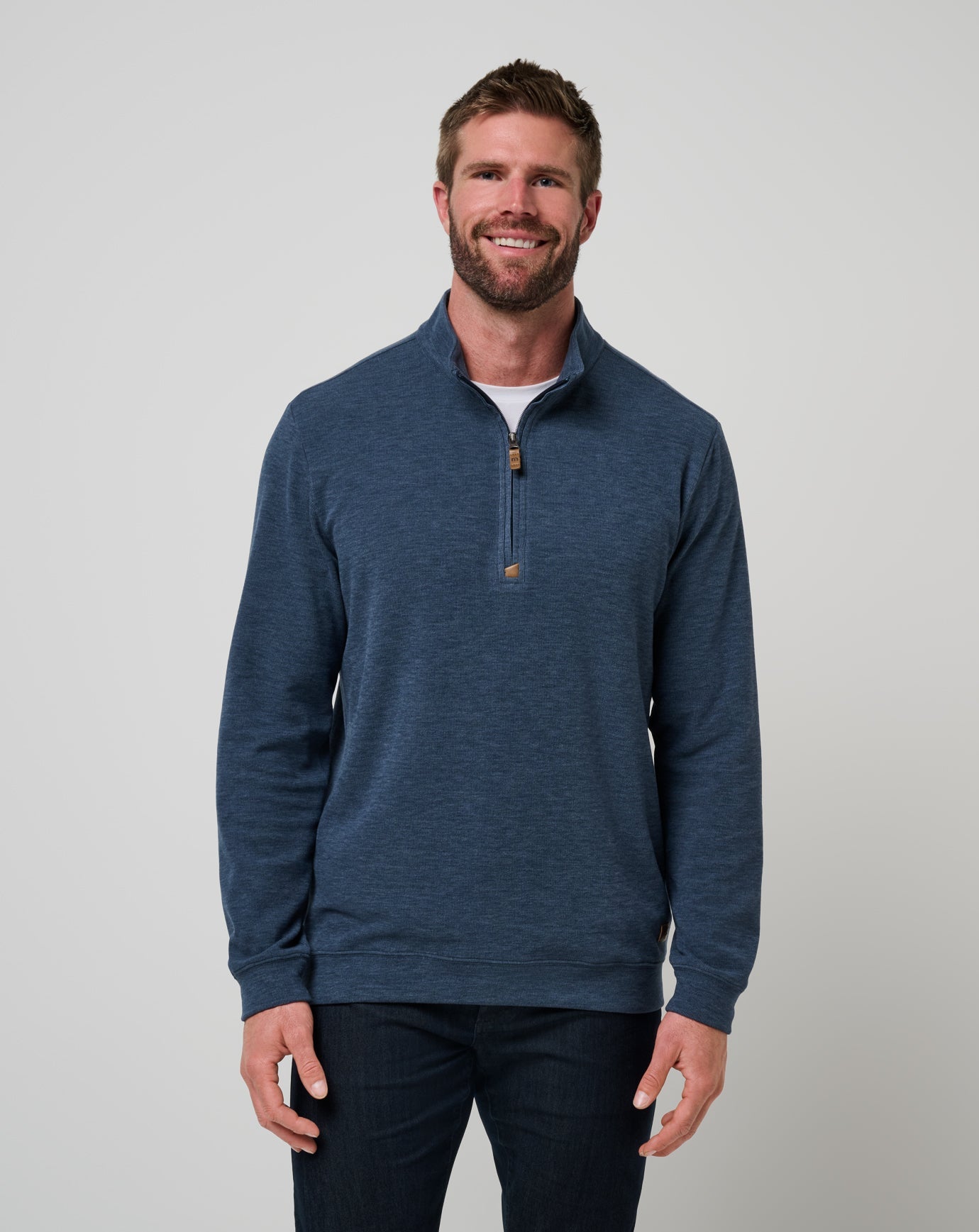 Cloud Sweater Quarter Zip Men/Heather Navy