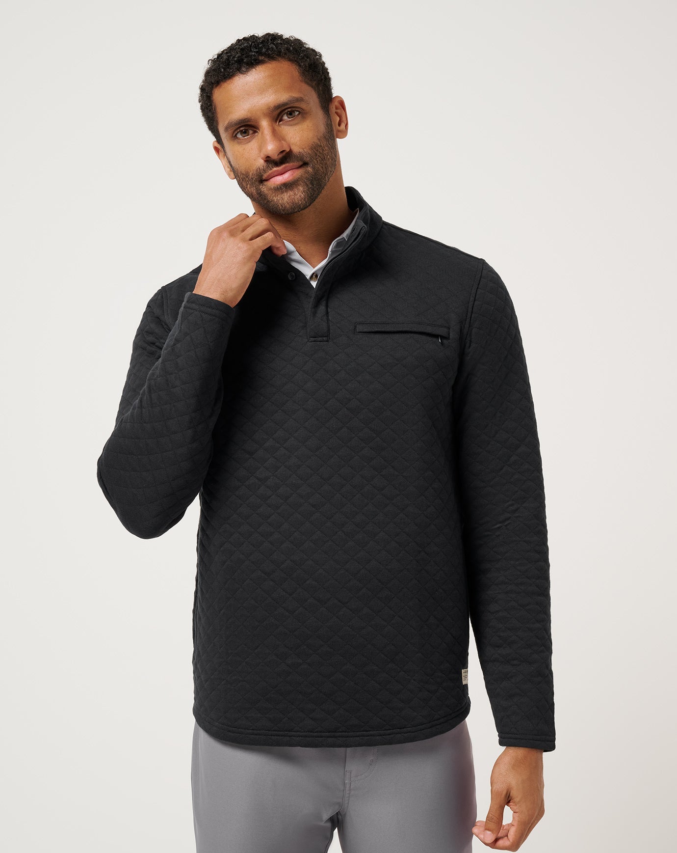 Transatlantic Quarter Zip Men/Black