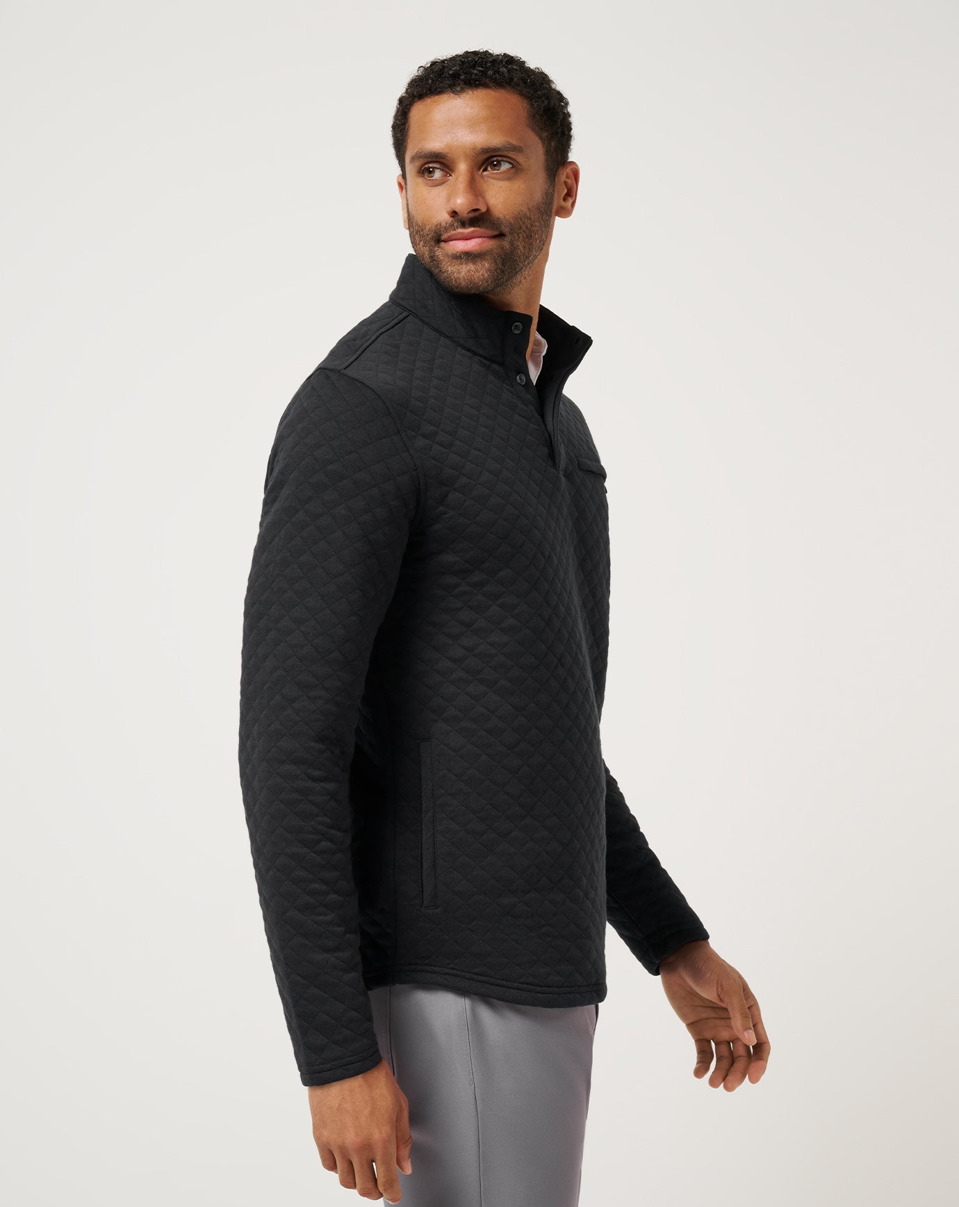 Transatlantic Quarter Zip Men/Black