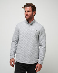 Transatlantic Quarter Zip Men/Heather Light Grey