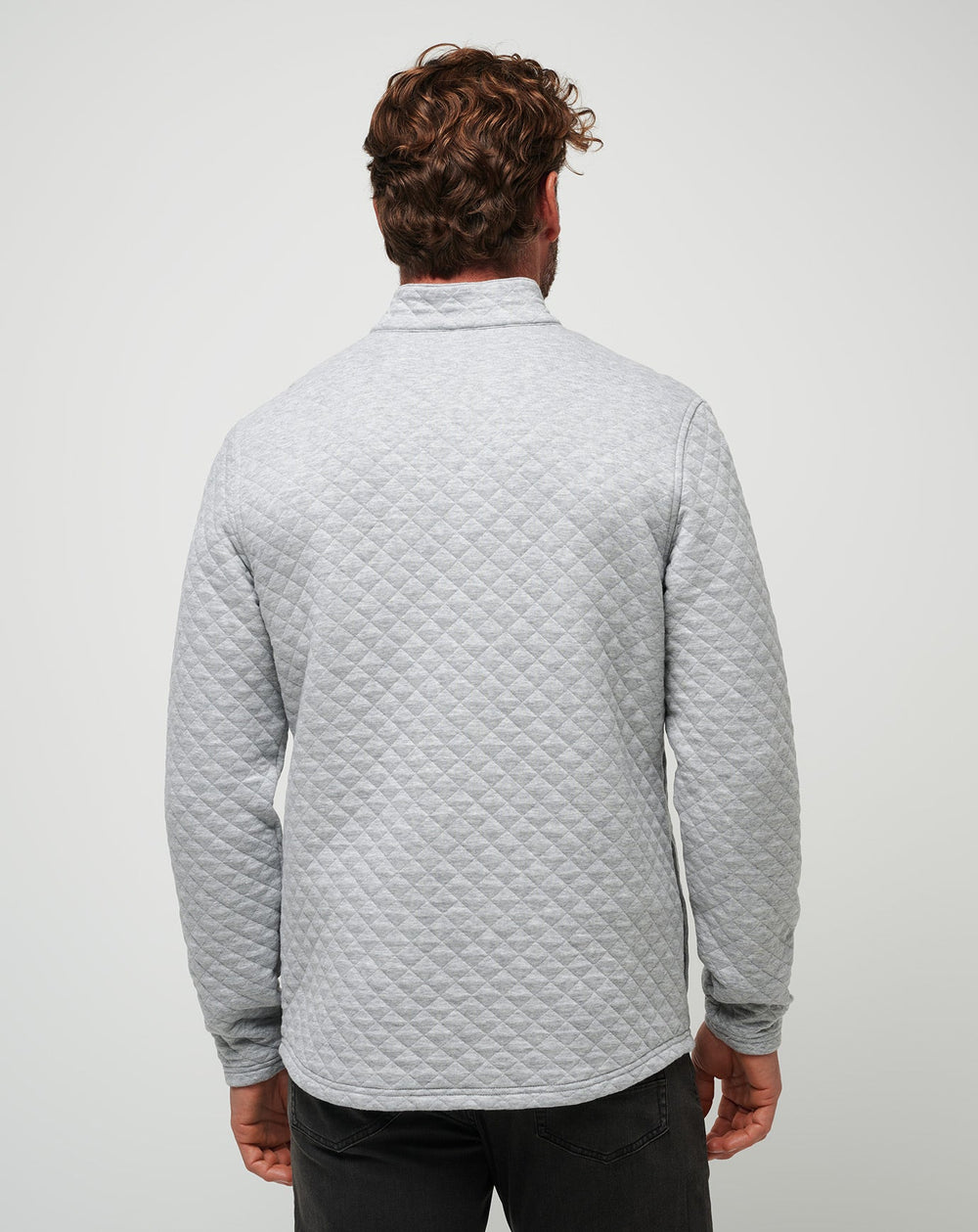 Transatlantic Quarter Zip Men/Heather Light Grey