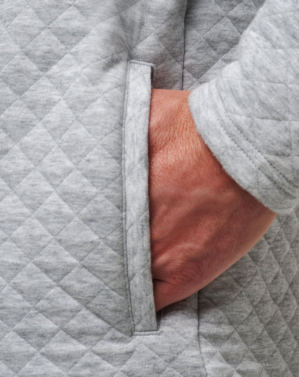 Transatlantic Quarter Zip Men/Heather Light Grey