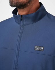 Wanderlust Quarter Zip Men|Golf/Mood Indigo