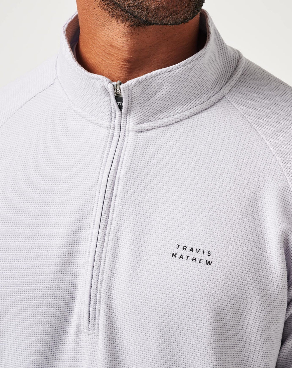 Performance Waffle Quarter Zip Men|Golf/Heather Light Grey