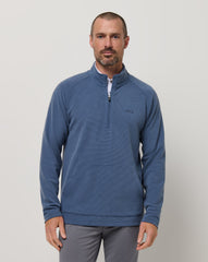Performance Waffle Quarter Zip Men|Golf/Bering Sea