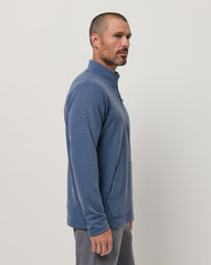 Performance Waffle Quarter Zip Men|Golf/Bering Sea
