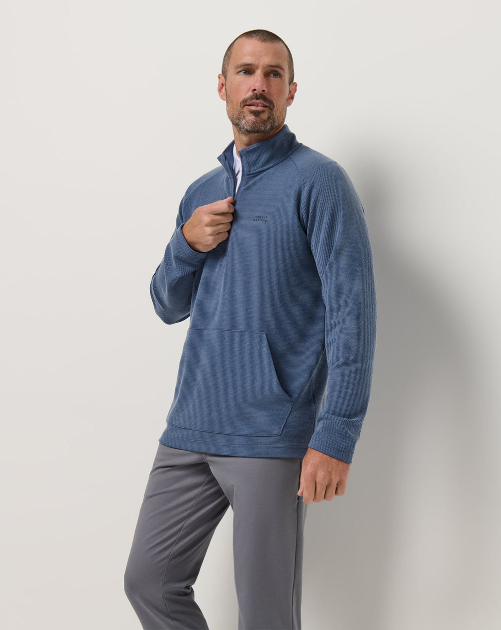 Performance Waffle Quarter Zip Men|Golf/Bering Sea