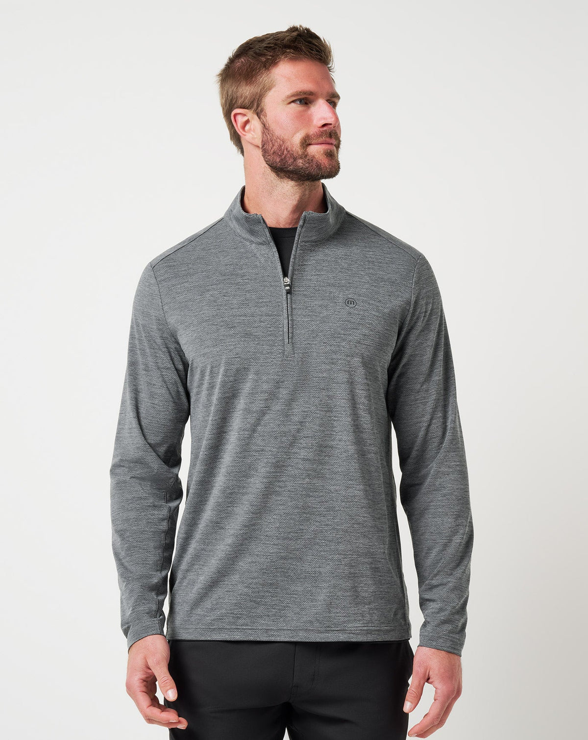 Heater Pro Quarter Zip Men|Golf/Heather Grey