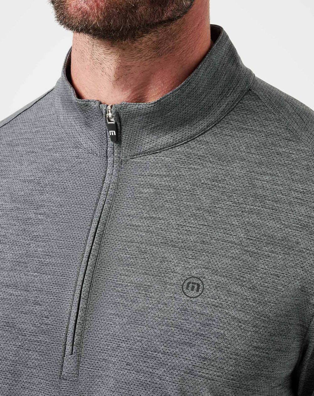 Heater Pro Quarter Zip Men|Golf/Heather Grey