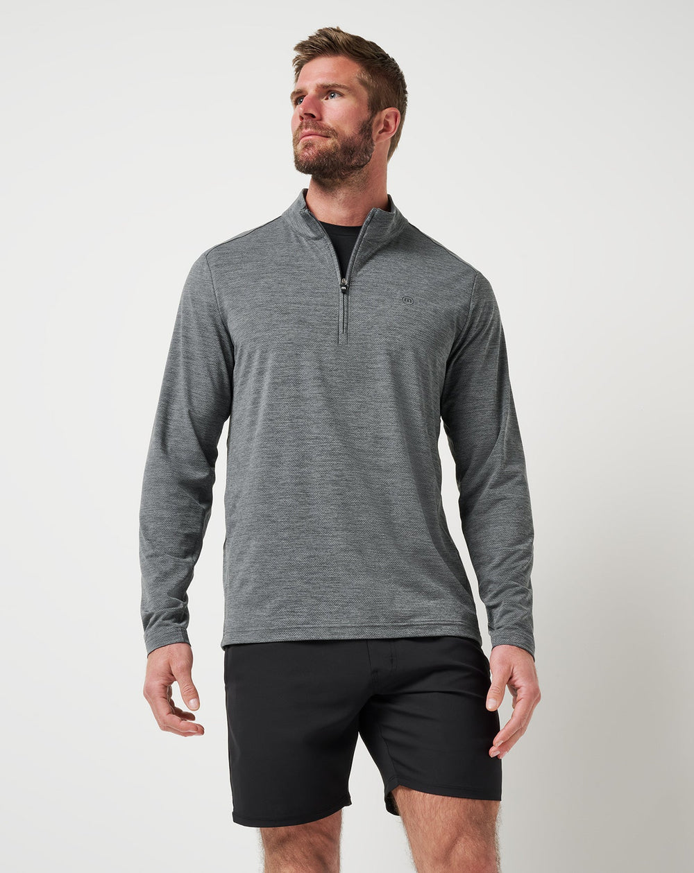 Heater Pro Quarter Zip Men|Golf/Heather Grey