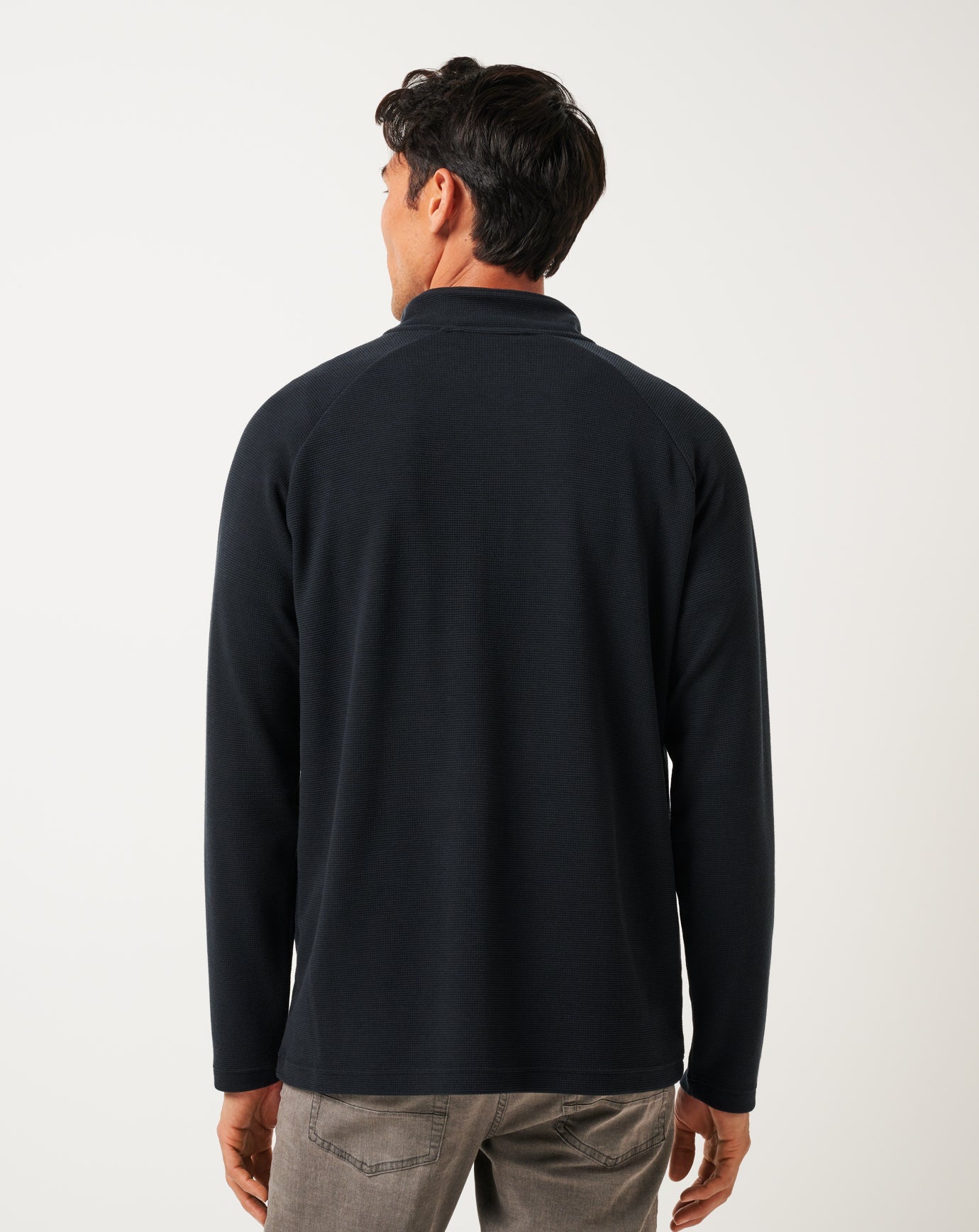 Performance Waffle Quarter Zip Men|Golf/Black