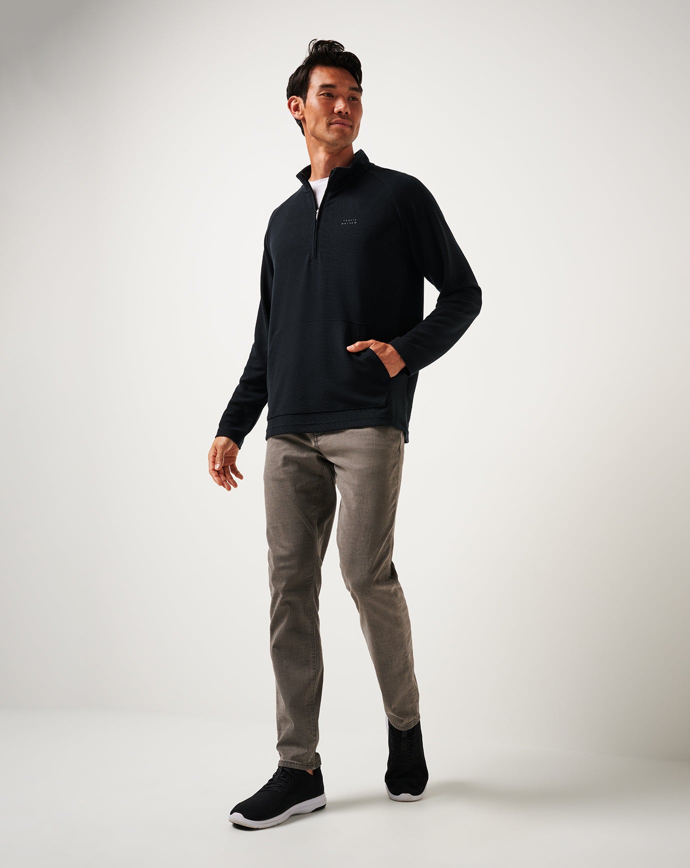 Performance Waffle Quarter Zip Men|Golf/Black