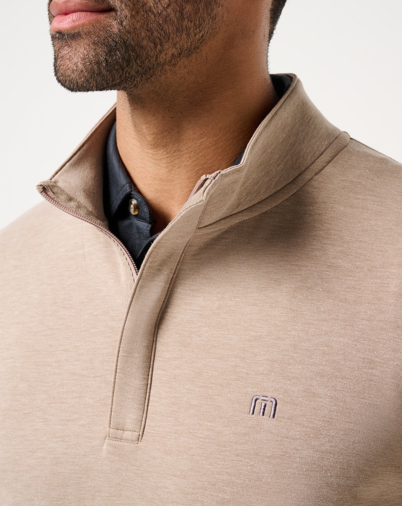 Cloud Quarter Zip 2.0 Men|Golf|New/Heather Portabella Brown