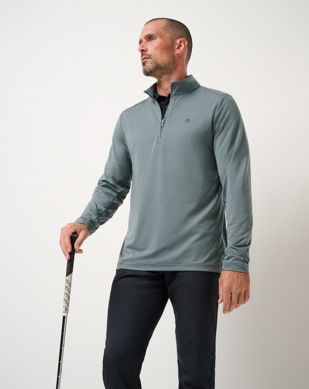Heater Pro Quarter Zip Men|Golf/Balsam Green