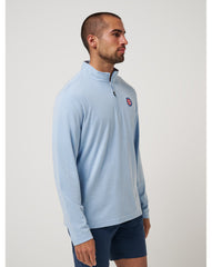 Chicago Cubs Time To Tailgate Quarter Zip Men|Game Day|New/Heather Blue
